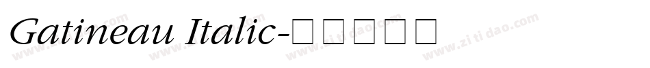 Gatineau Italic字体转换
